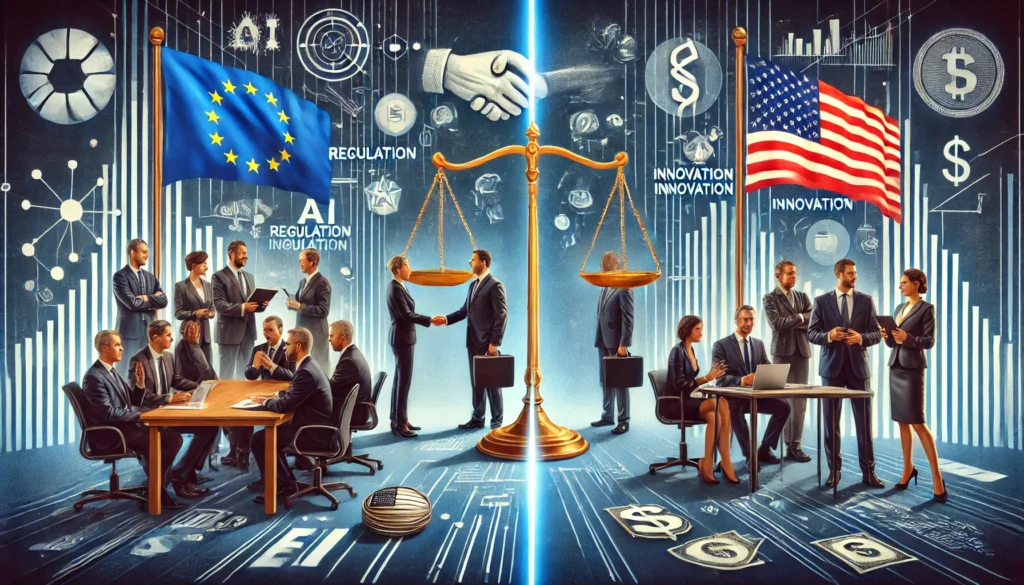 Confronto tra normative IA europee e americane