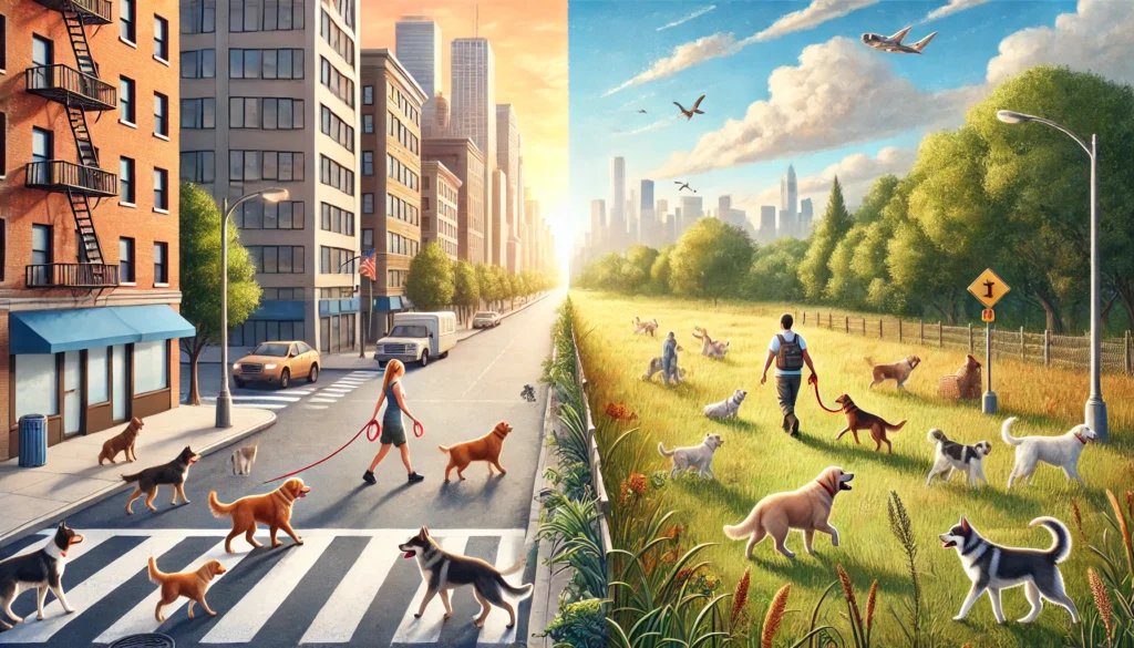 Differenze tra dog sitting urbano e rurale