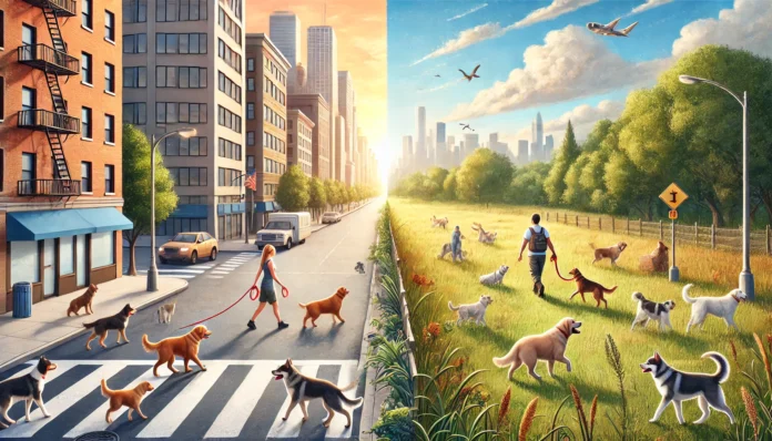 Differenze tra dog sitting urbano e rurale
