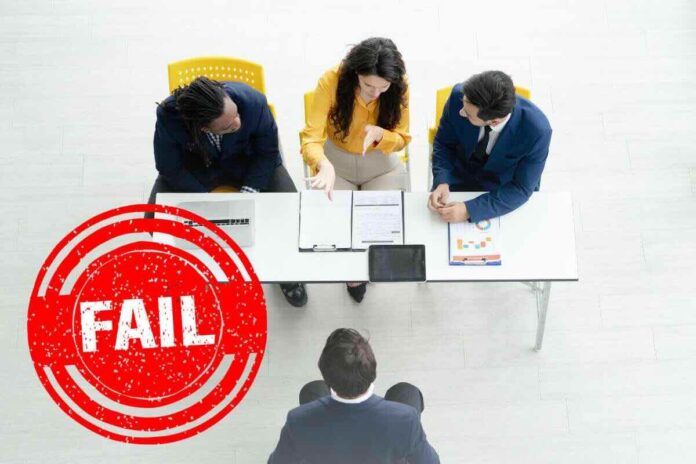 fallimento colloquio di lavoro errore colloquio di lavoro