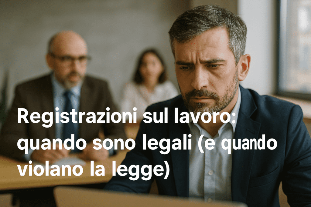 Registrazioni sul lavoro, è legale? Strumenti consentiti e strumenti fuori legge