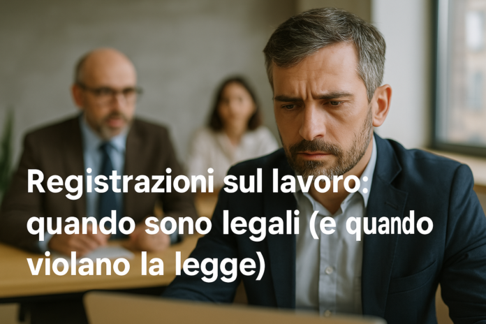 Le registrazioni sul lavoro: Strumenti legali e illegali