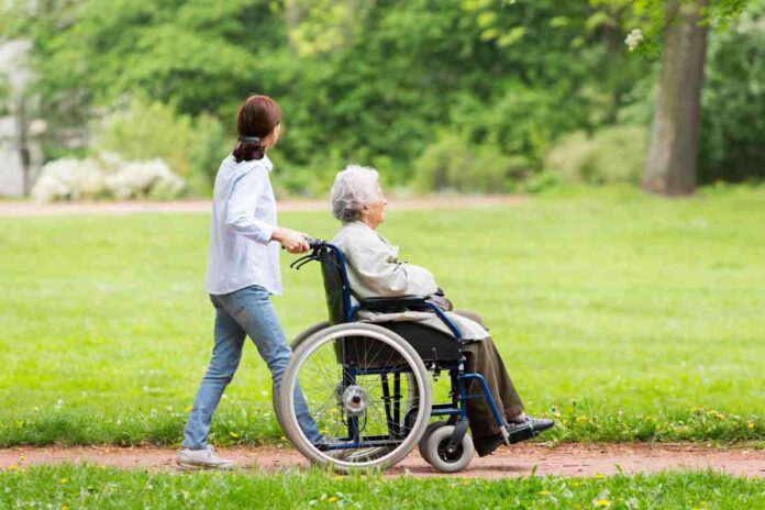 caregiver e donna sedia a rotelle rischi licenziamento in questi casi legge 104