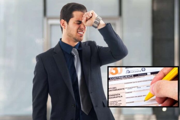 Persona disperata modello 730 Blocco rimborsi 730