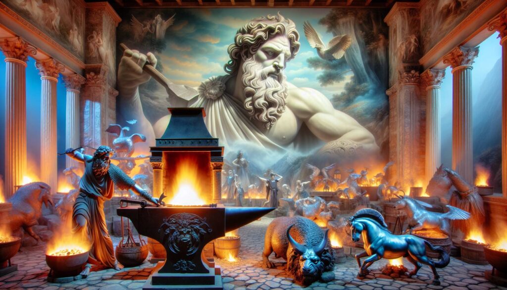 La fucina divina e le creazioni di Efesto