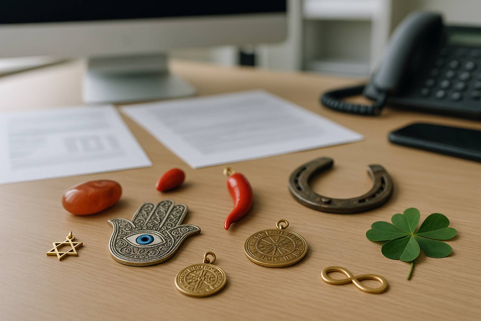 Superstizione Simboli e amuleti: talismani nei luoghi di lavoro