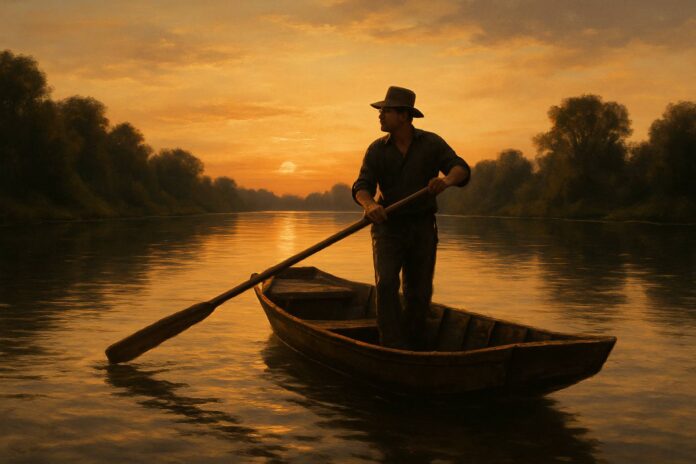 La vita quotidiana dei barcaioli lungo il fiume
