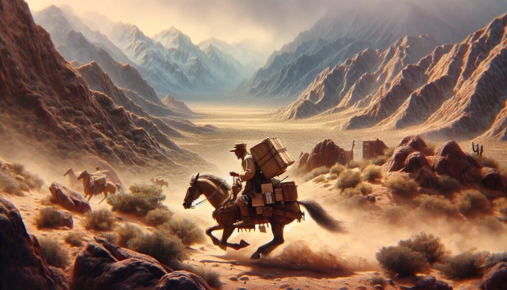 Poste a cavallo nelle regioni montuose