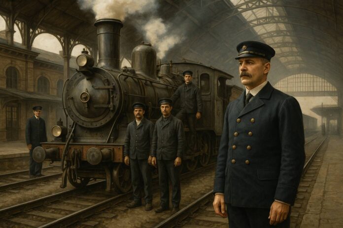 Lavoro e prime ferrovie: macchinisti, fuochisti, capistazione e protezioni pionieristiche