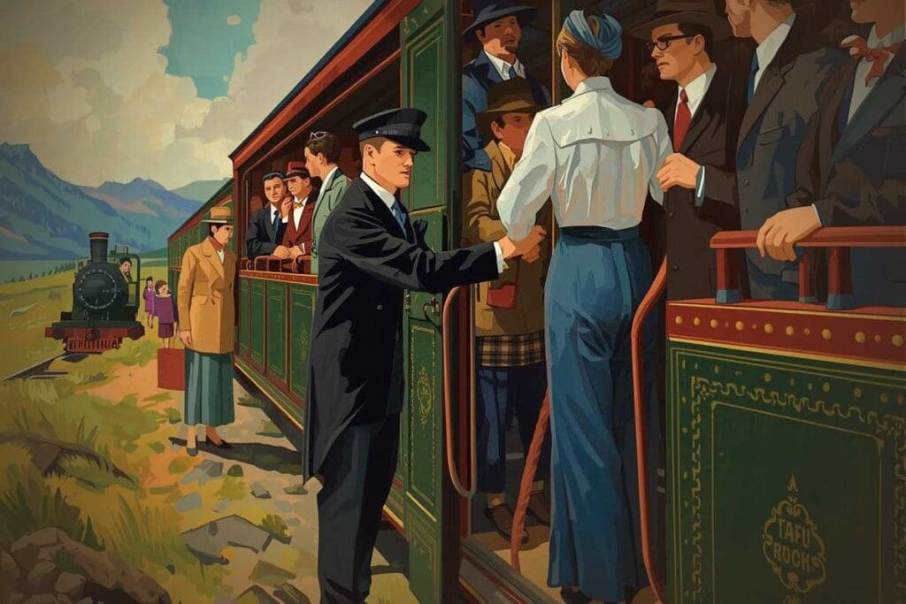 Gestione del personale e dei passeggeri nei primi treni