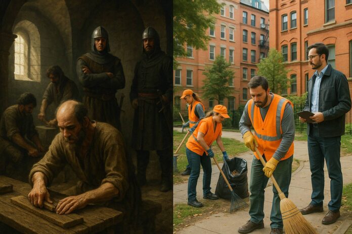 Il lavoro come pena e come riscatto: dalle condanne medievali ai lavori socialmente utili