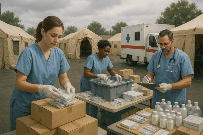 Come organizzare una struttura sanitaria temporanea durante un'emergenza