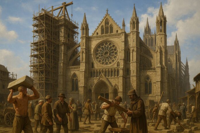 Lavoro nei cantieri L'impatto economico e sociale dei cantieri delle cattedrali