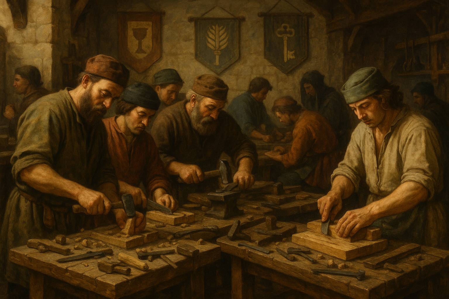 Garzoni Le corporazioni medievali: protezione e regolamentazione dell'artigianato