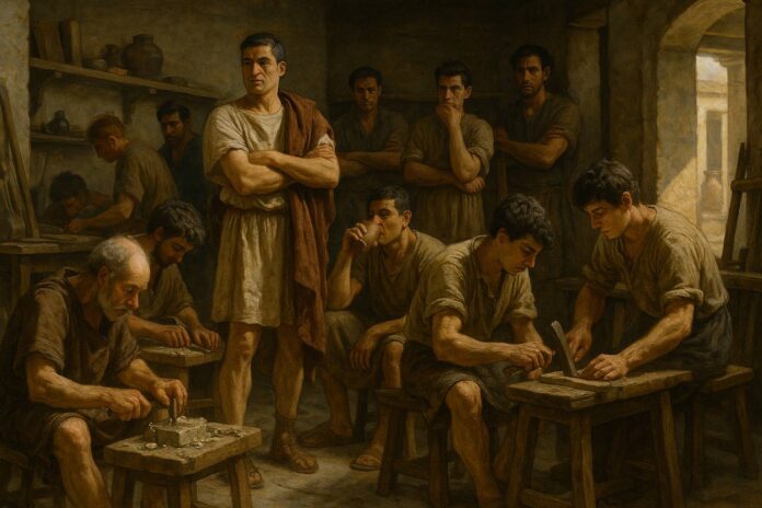 La giornata di lavoro nell’antica Roma: tra turni, pause e gerarchie