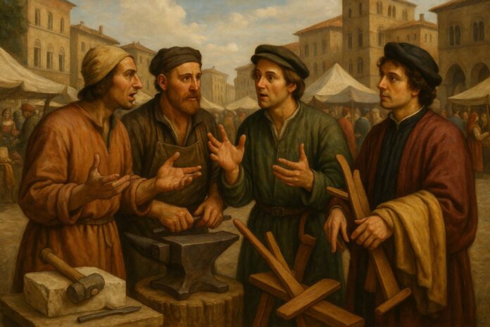 Corporazioni artigiane Conflitti e rivalità tra le corporazioni rinascimentali