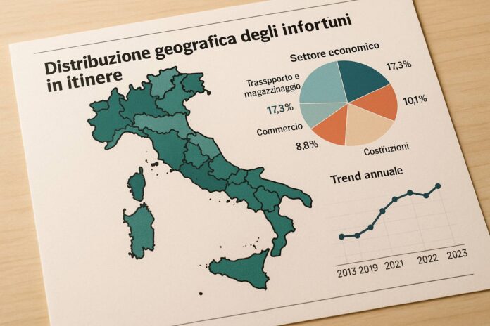 Infortunio in itinere Statistica degli infortuni in itinere in Italia