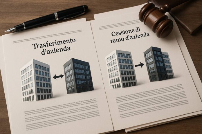 Differenze tra trasferimento d’azienda e cessione di ramo d’azienda
