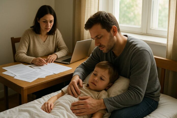 Malattia del figlio Supporto economico per genitori con figli malati