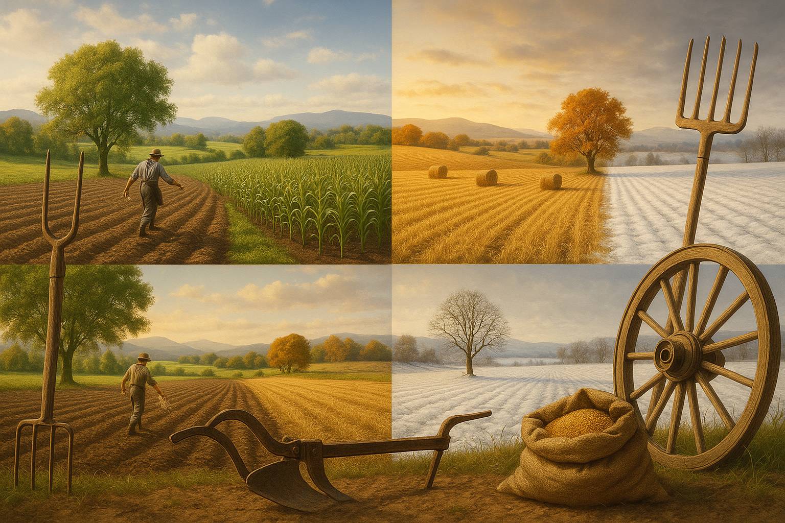 Impatto delle stagioni sulla vita e lavoro agricolo