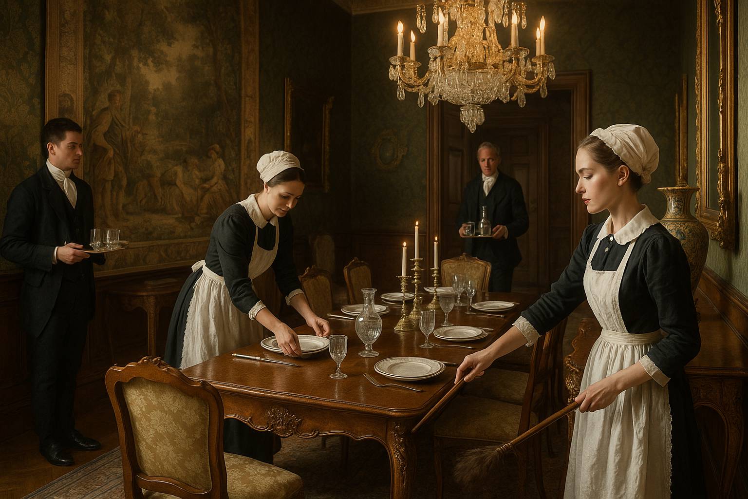 Il lavoro dei domestici nelle case aristocratiche: regole, controllo e vita privata