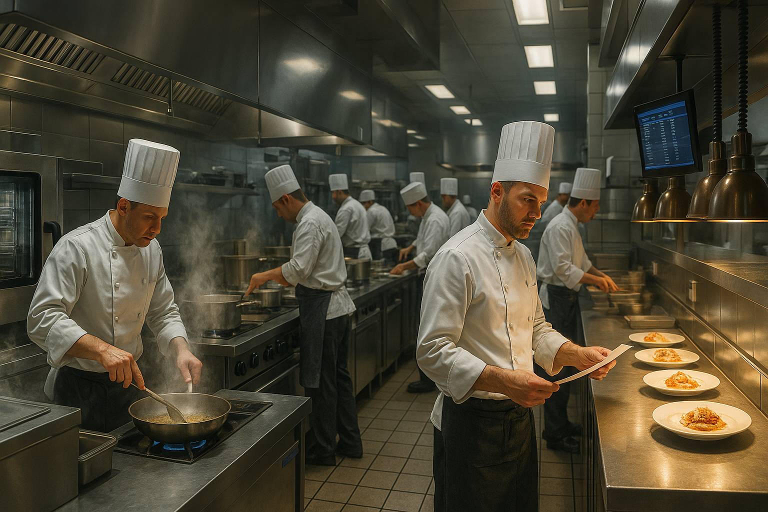 Le cucine dei grandi alberghi: organizzazione, tecnologia e disciplina
