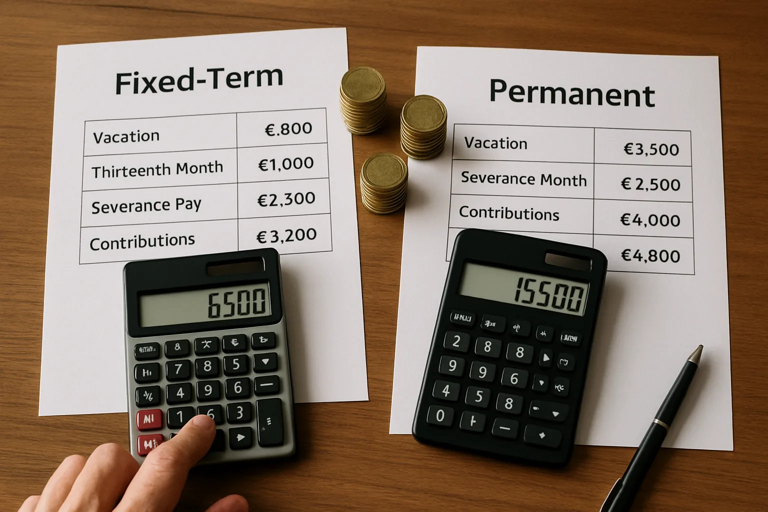 Ferie, TFR e contributi: diritti economici a confronto tra contratti a termine e indeterminato