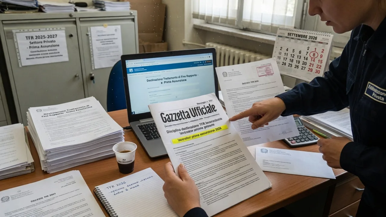 La destinazione del TFR per i lavoratori di prima assunzione dal 1° luglio 2026: quadro normativo e implicazioni pratiche