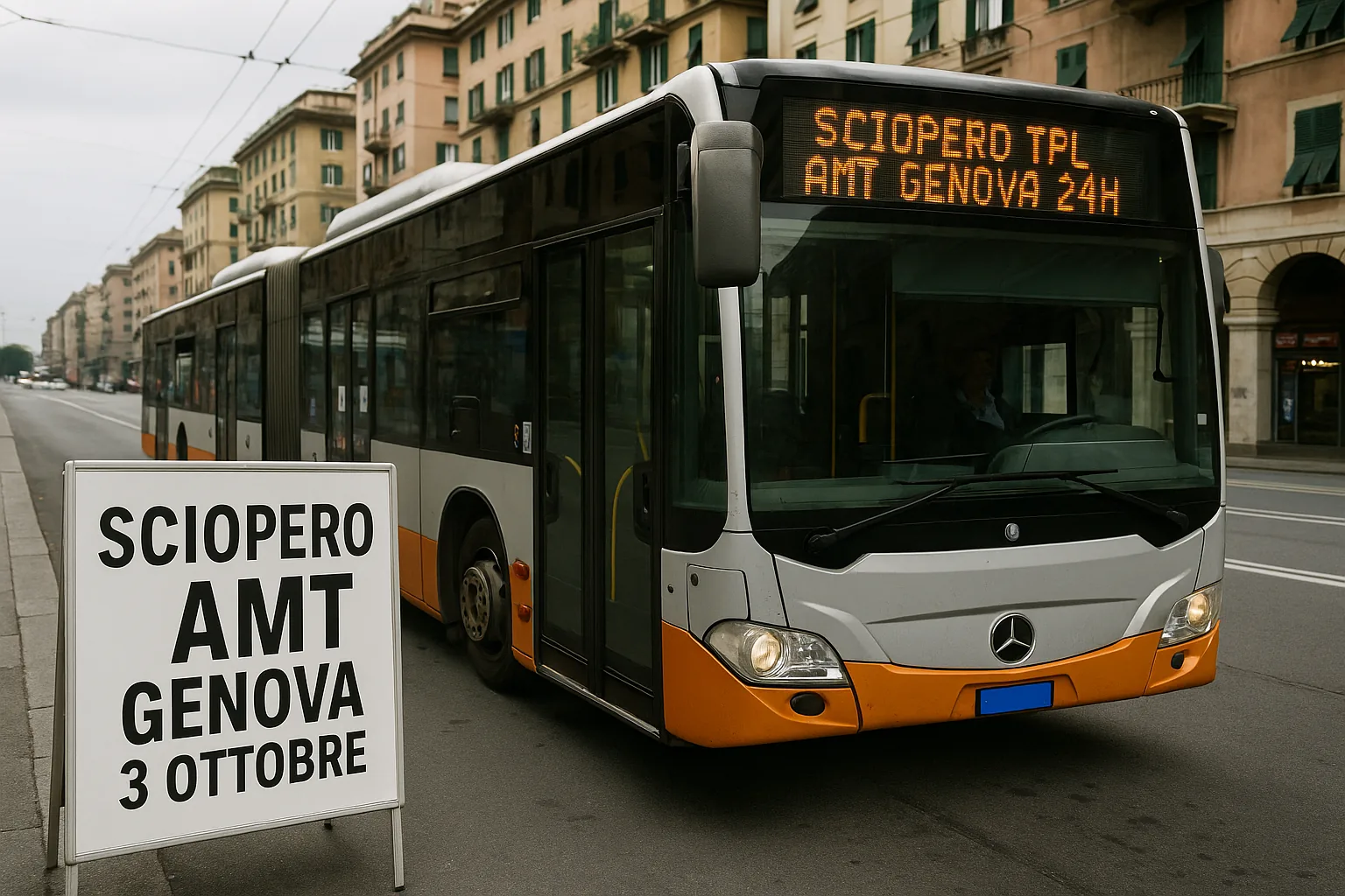 Sciopero TPL AMT Genova 24 ore: tutto sul 3 ottobre 2026