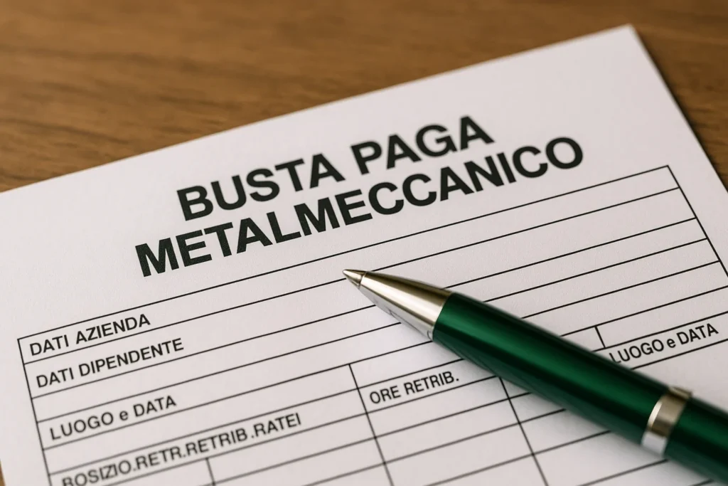Busta paga metalmeccanico: stipendio lordo e netto