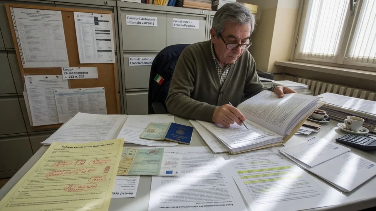Cumulo della pensione con redditi da lavoro autonomo: la valutazione dei periodi esteri e il regime dichiarativo