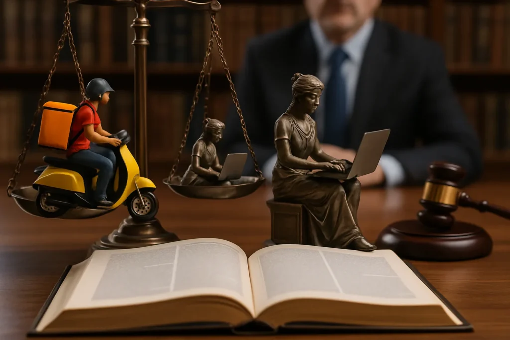 Lavoro autonomo vs. subordinato: come i tribunali applicano il test della subordinazione nel gig economy